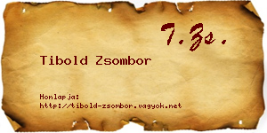 Tibold Zsombor névjegykártya