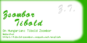 zsombor tibold business card